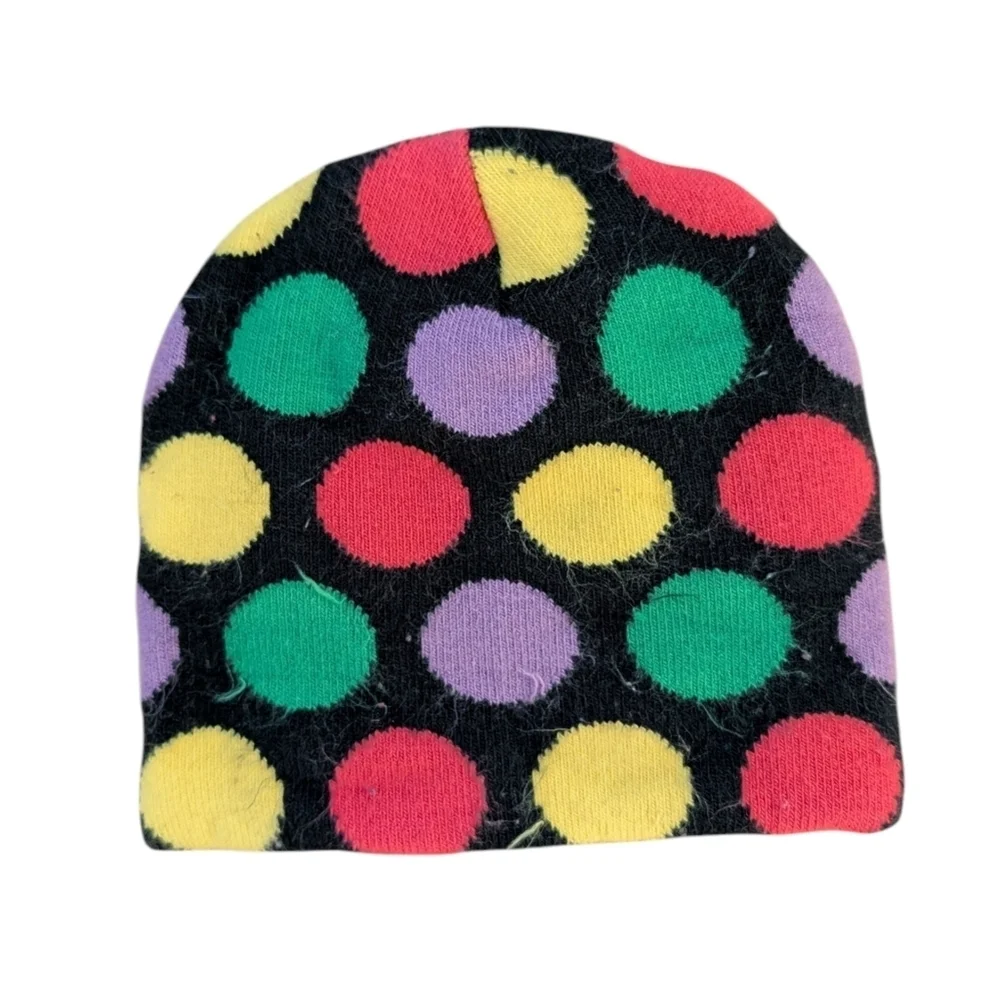 Dorfman Pacific Co Girls Beanie Colorful Polka Dot Kids Beanie Size 4-6